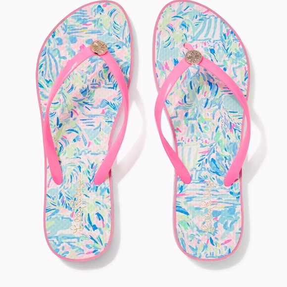 lilly pulitzer pool flip flops